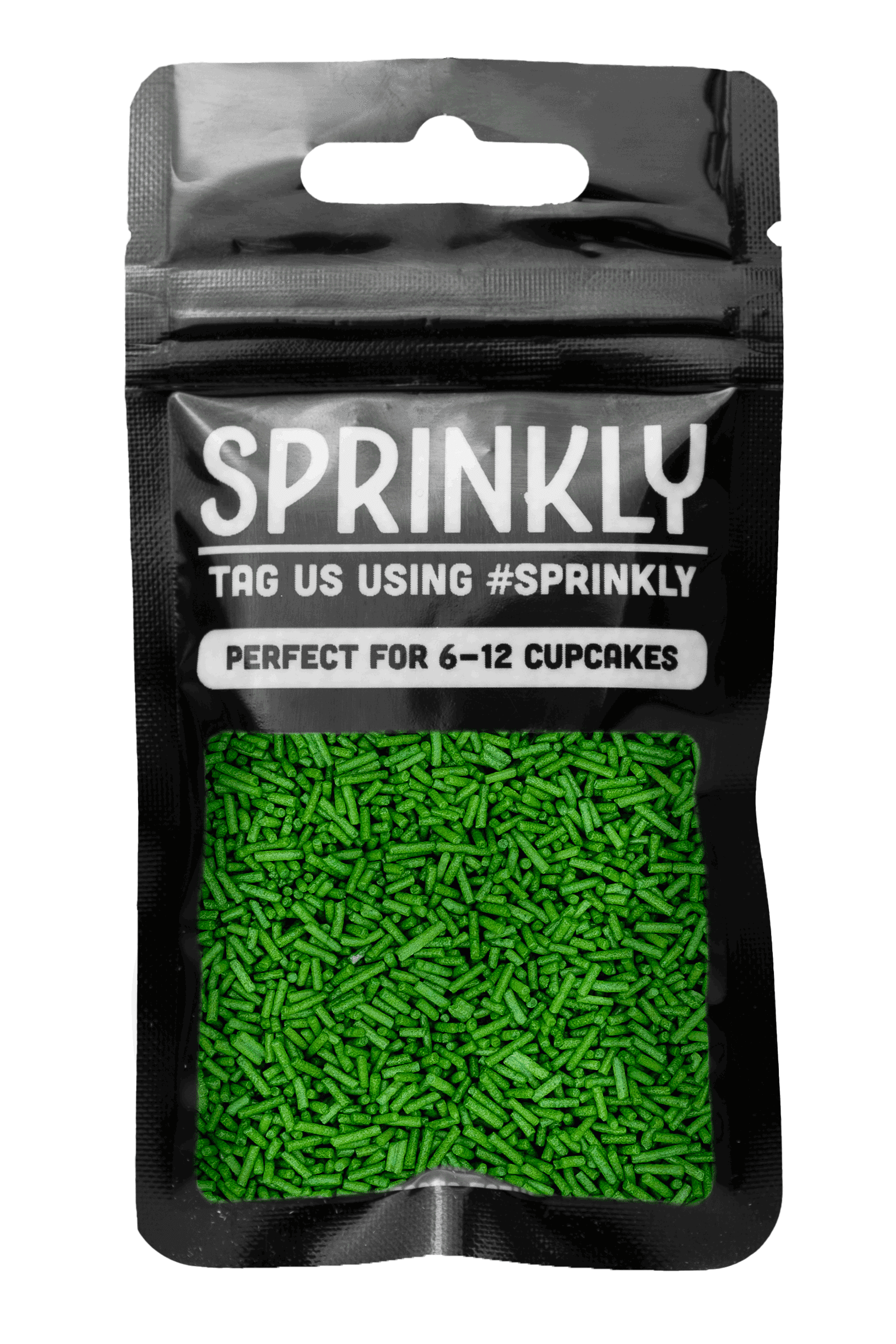Sugar Strands - Dark Green Sprinkles Sprinkly 30g Sample Packet 