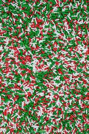 Sugar Strands - Red, White & Dark Green Sprinkles Sprinkly 