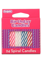 24 Multi Coloured Spiral Candles Candles Culpitt