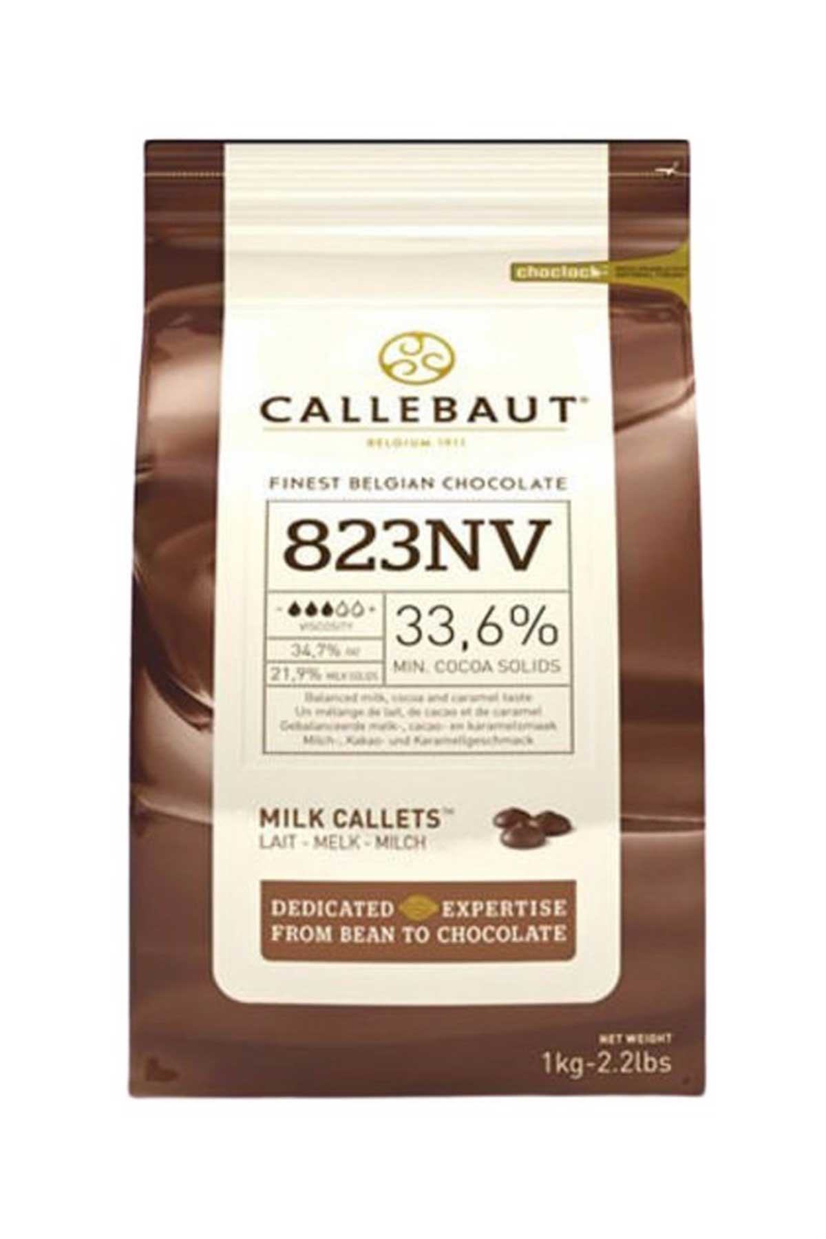 Callebaut Belgian Chocolate - Milk Chocolate Callebaut 1 kg - 2.2 lbs