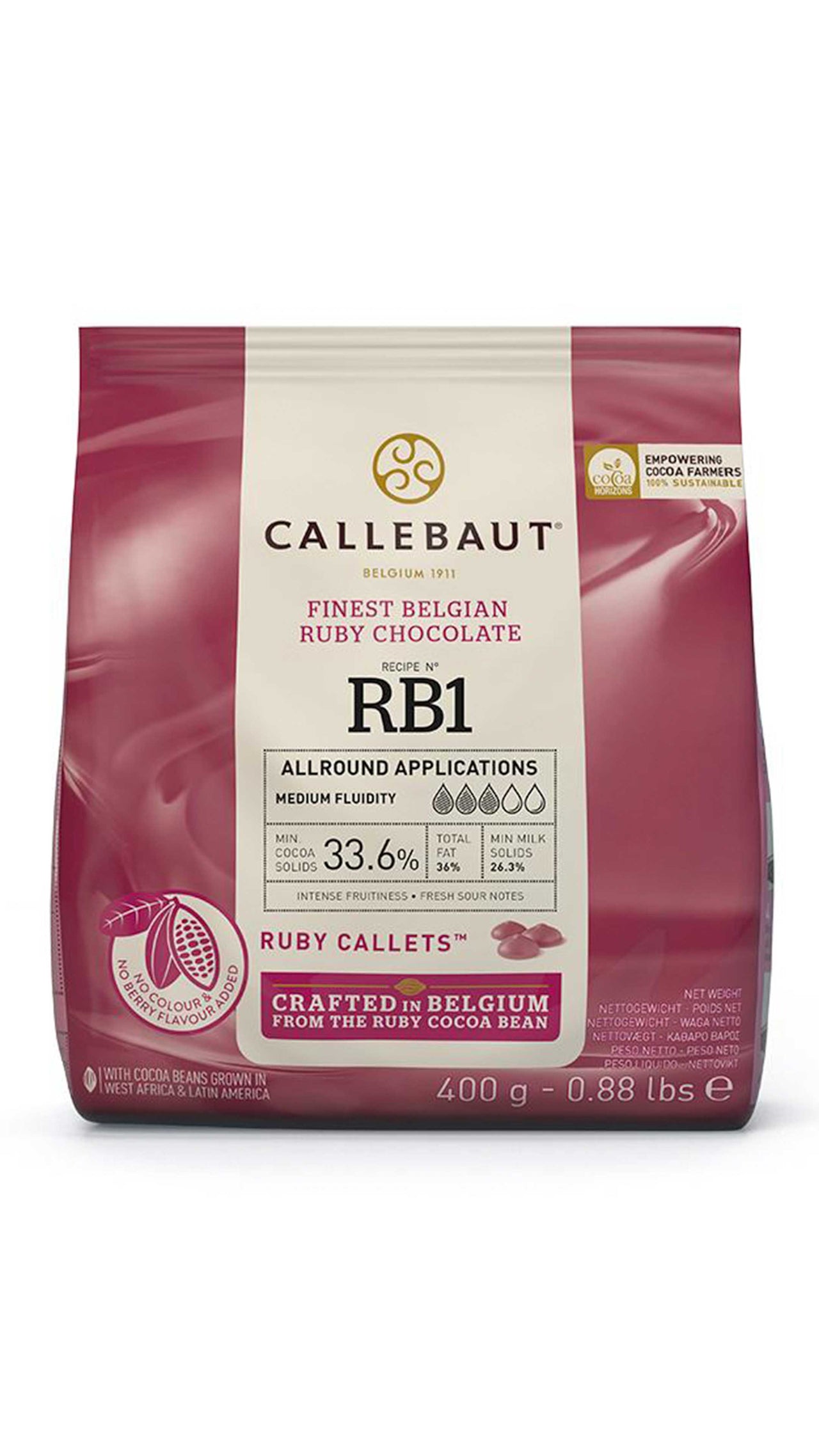 Callebaut Belgian Chocolate - Ruby Chocolate Callebaut