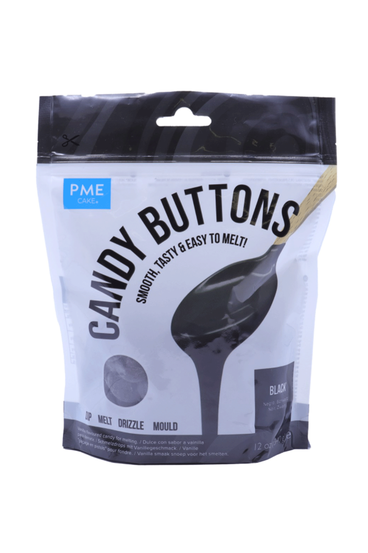 Candy Buttons - Black (284g/10 oz) PME