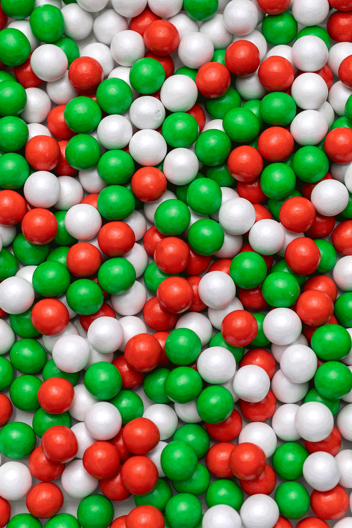 Chocolate Balls - Red, White & Green - (Large/10mm) Sprinkles Sprinkly
