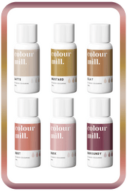  Colour Mill Oil Based Edible Food Colouring - Desert Colours -  Set of 6 x 20ml : Everything Else