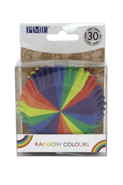 Cupcake Cases - Rainbow - 30 Pack Cupcake Cases PME 