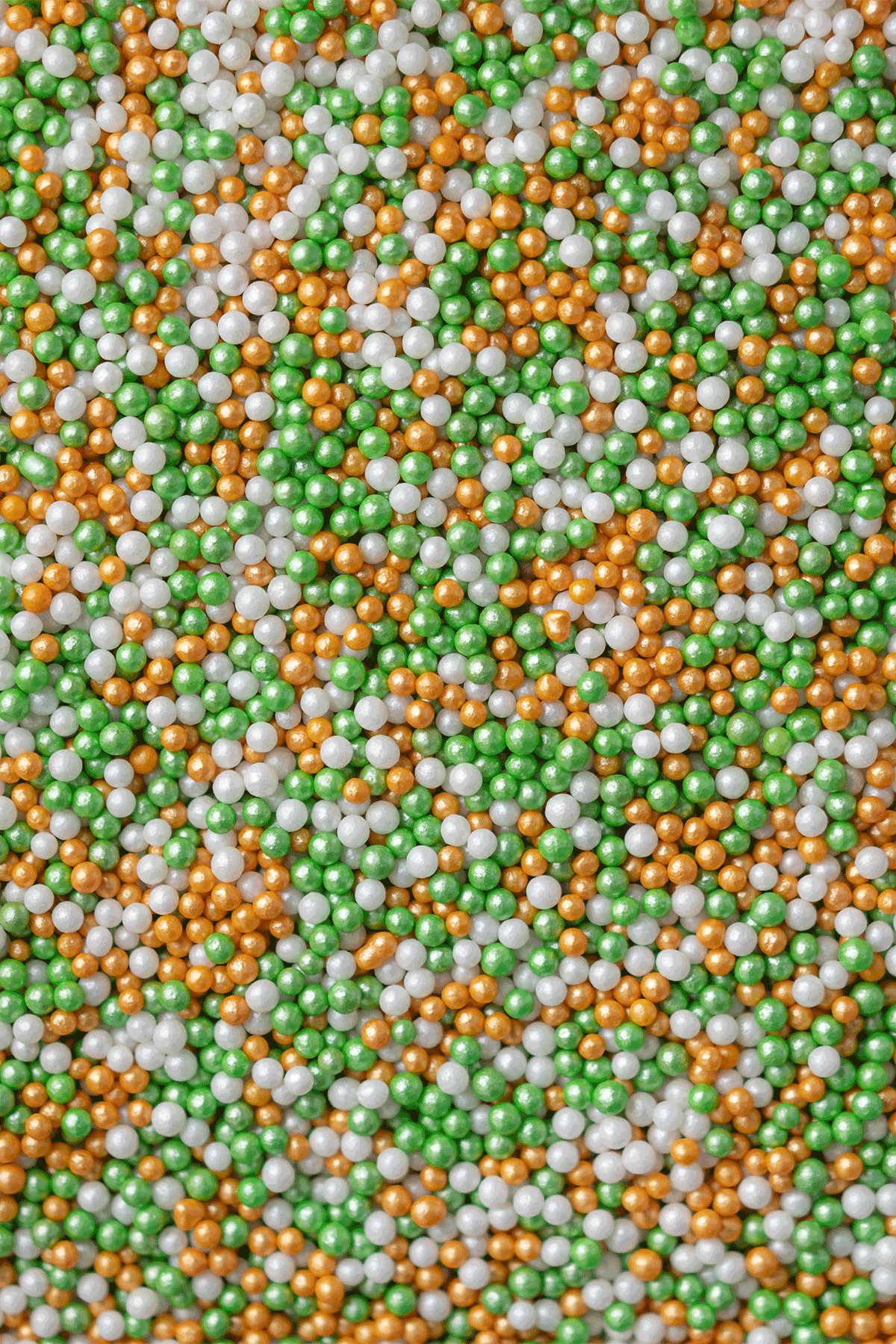 Glimmer Pearls - Orange, Green & White (St Patricks/Irish ☘️) Sprinkles Sprinkly 