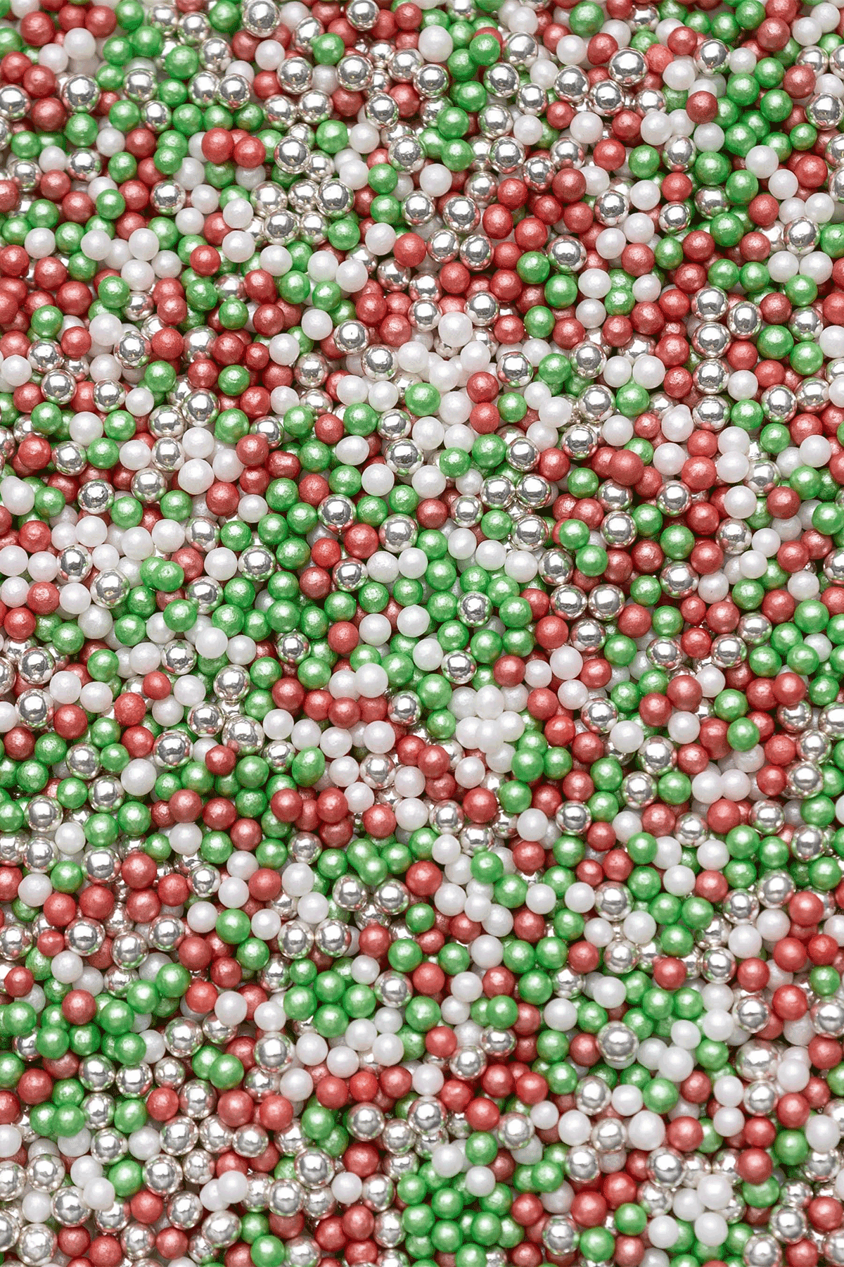 Glimmer Pearls - Red, White, Green & Silver Sprinkles SPRINKLY 