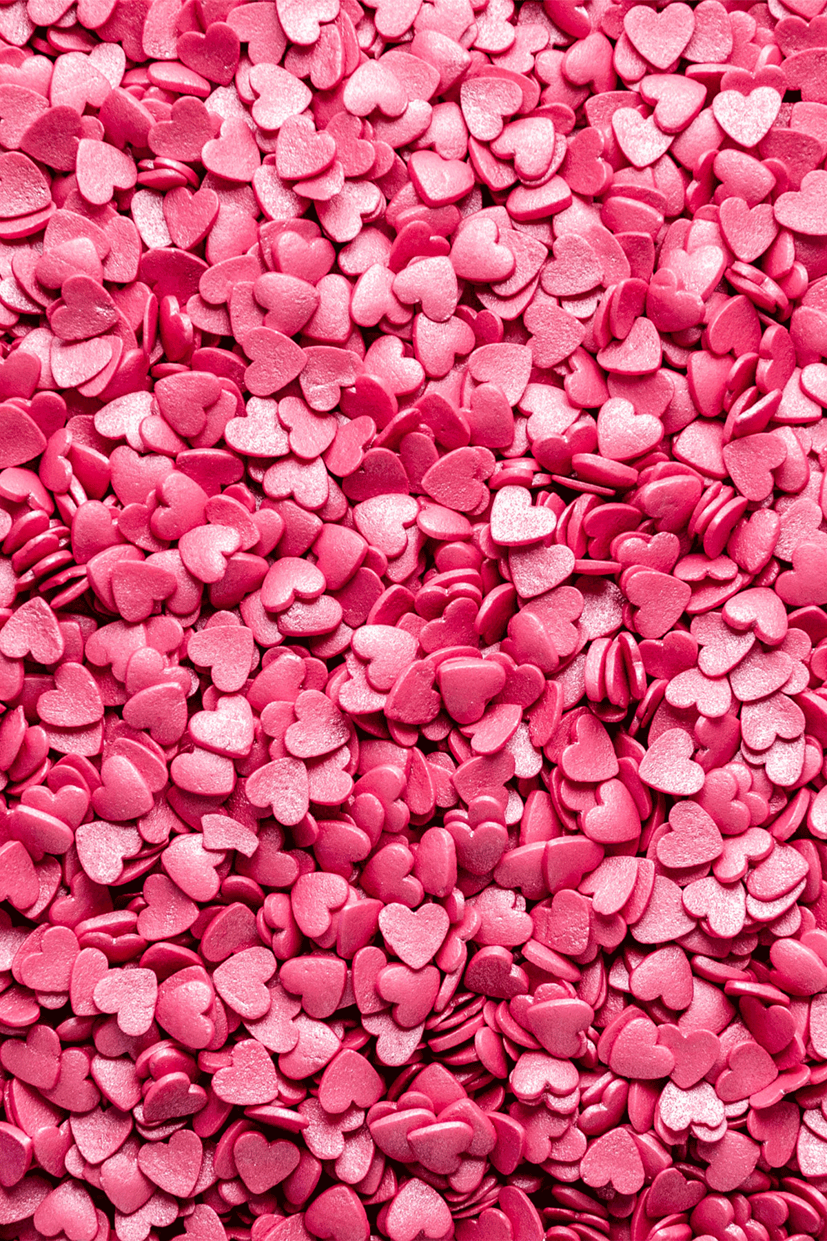 Hearts - Deep Pink Sprinkles Sprinkly