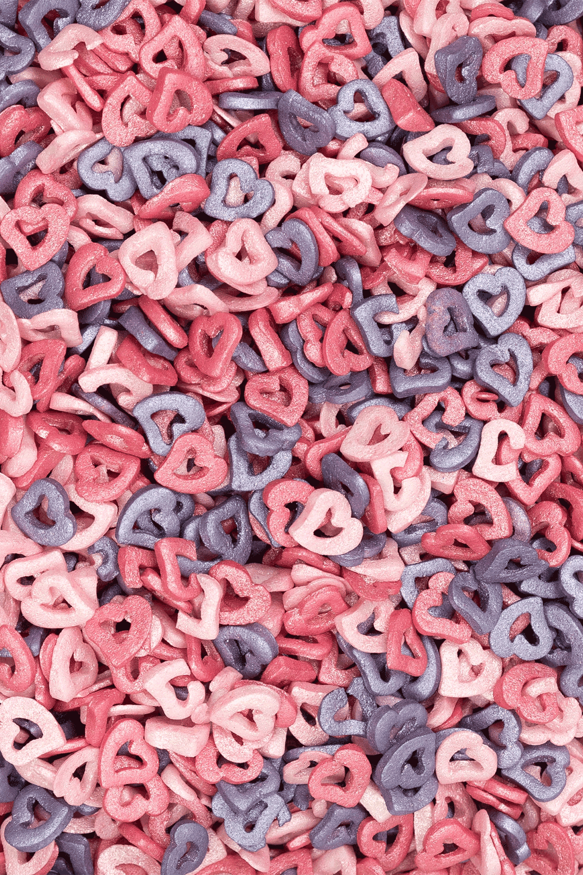 Hearts - Pink, Violet & Red (Open) Sprinkles Sprinkly