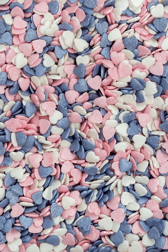 Hearts - Pink, White & Purple Sprinkles SPRINKLY