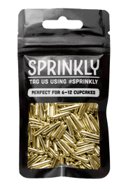 Metallic Rods - Gold Sprinkles Sprinkly 25g Sample Packet 