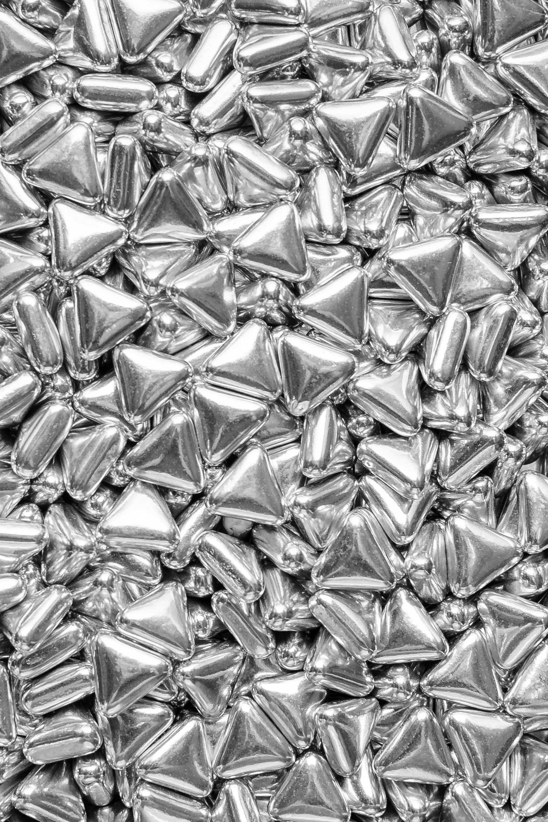Metallic Shapes - Silver Triangles Sprinkles Sprinkly