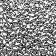 Metallic Shapes - Small Silver Teardrops Sprinkles Sprinkly