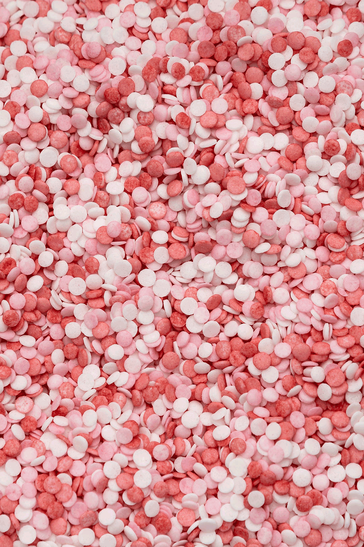 Natural Confetti - Pink, White & Red (Valentines Mix) Sprinkles SPRINKLY 