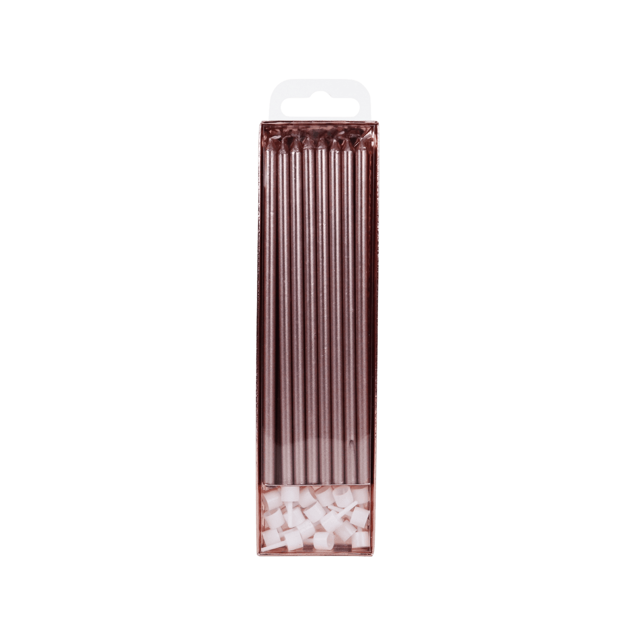 PME - Candles - Rose Gold Extra Tall W/ Holders (7") - Pk/16 Birthday Candles PME