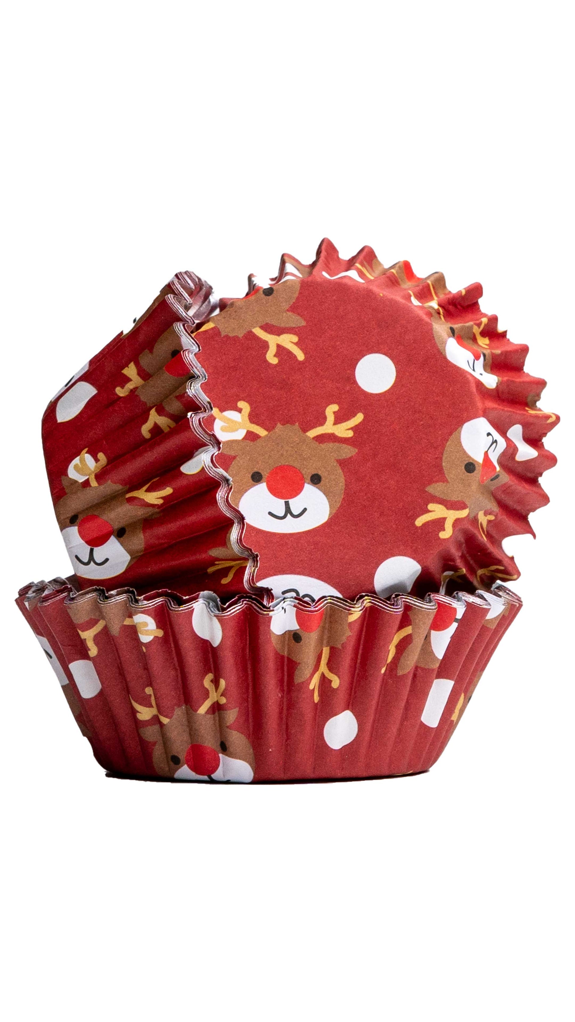 PME - Cupcake Cases - Christmas Reindeer - 30 Pack Cupcake Cases PME
