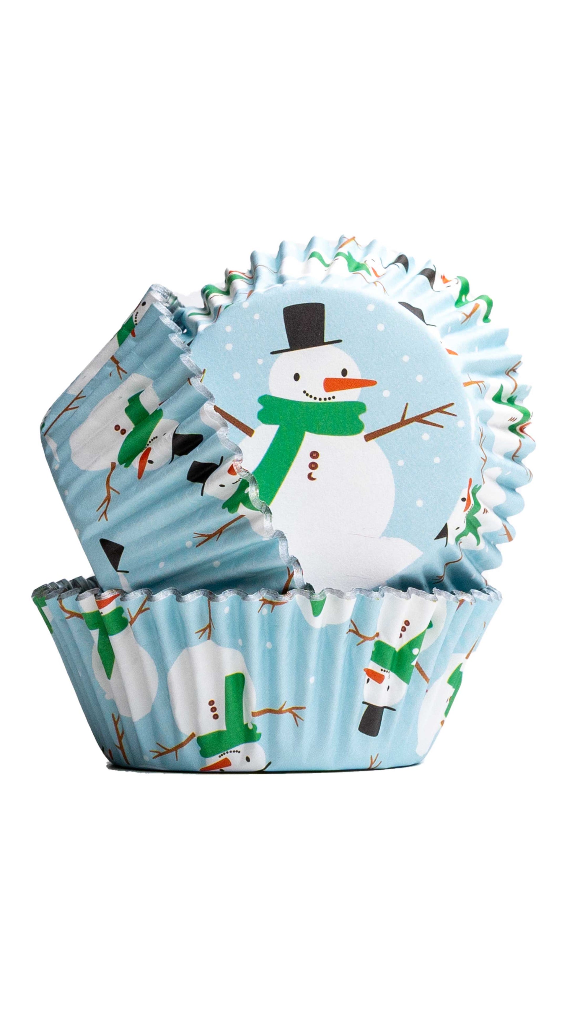 PME - Cupcake Cases - Christmas Snowman - 30 Pack Cupcake Cases PME