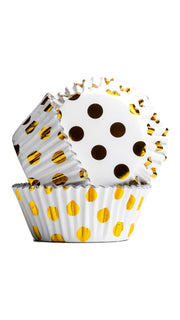 PME - Cupcake Cases - Polka Dot (Met. Gold) - 30 Pack Cupcake Cases PME