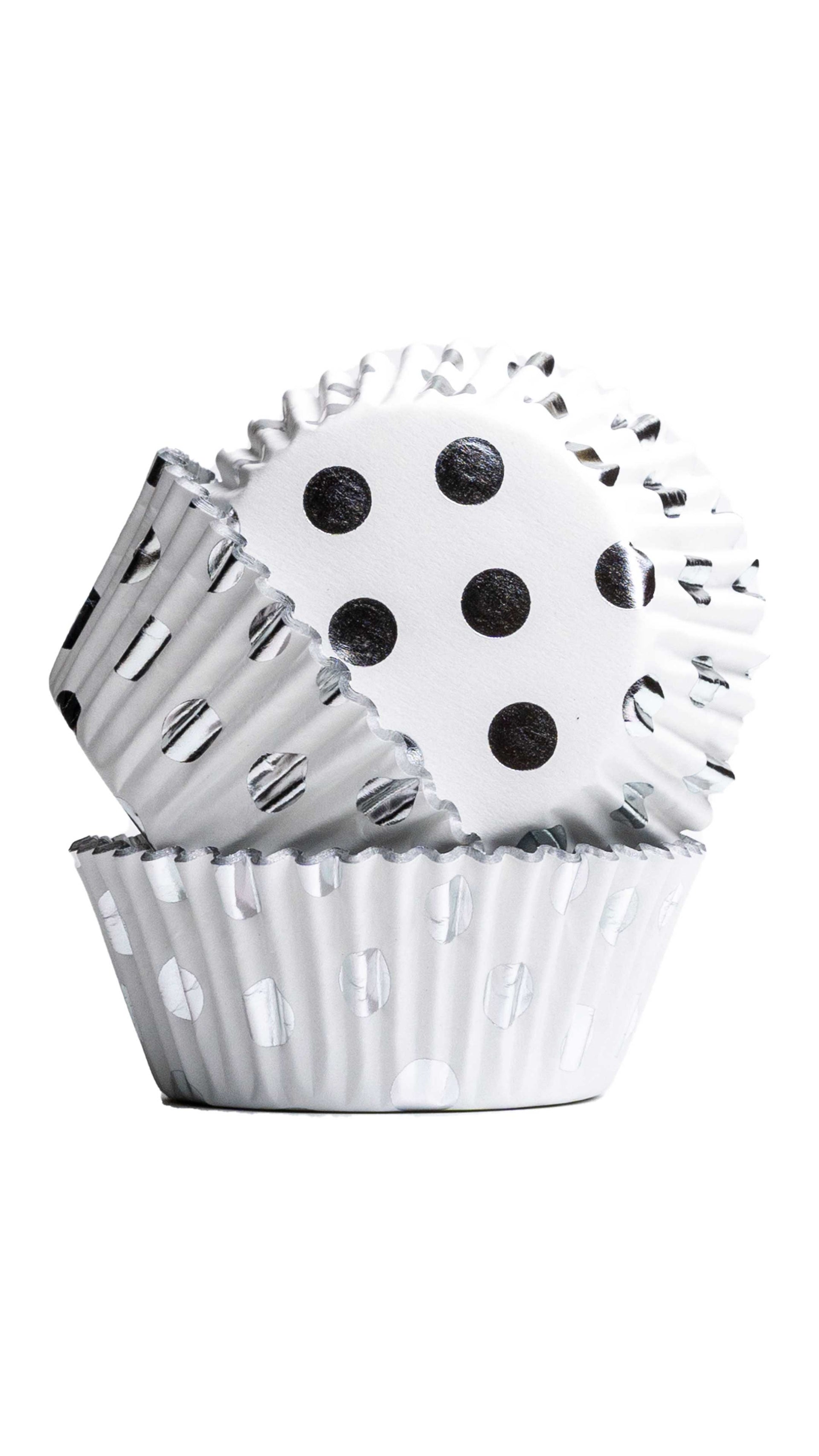 PME - Cupcake Cases - Polka Dot (Met. Silver) - 30 Pack Cupcake Cases PME