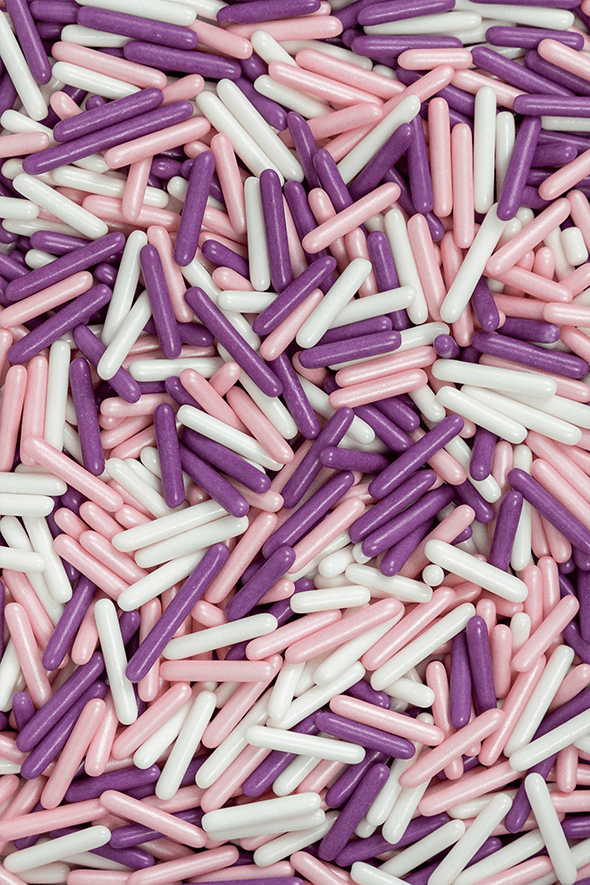 Polished Rods - Pink, White & Purple Sprinkles Sprinkly 