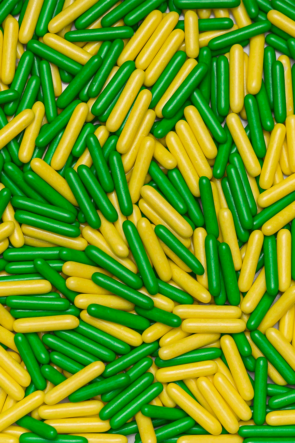 Polished Rods - Yellow & Green Sprinkles Sprinkly
