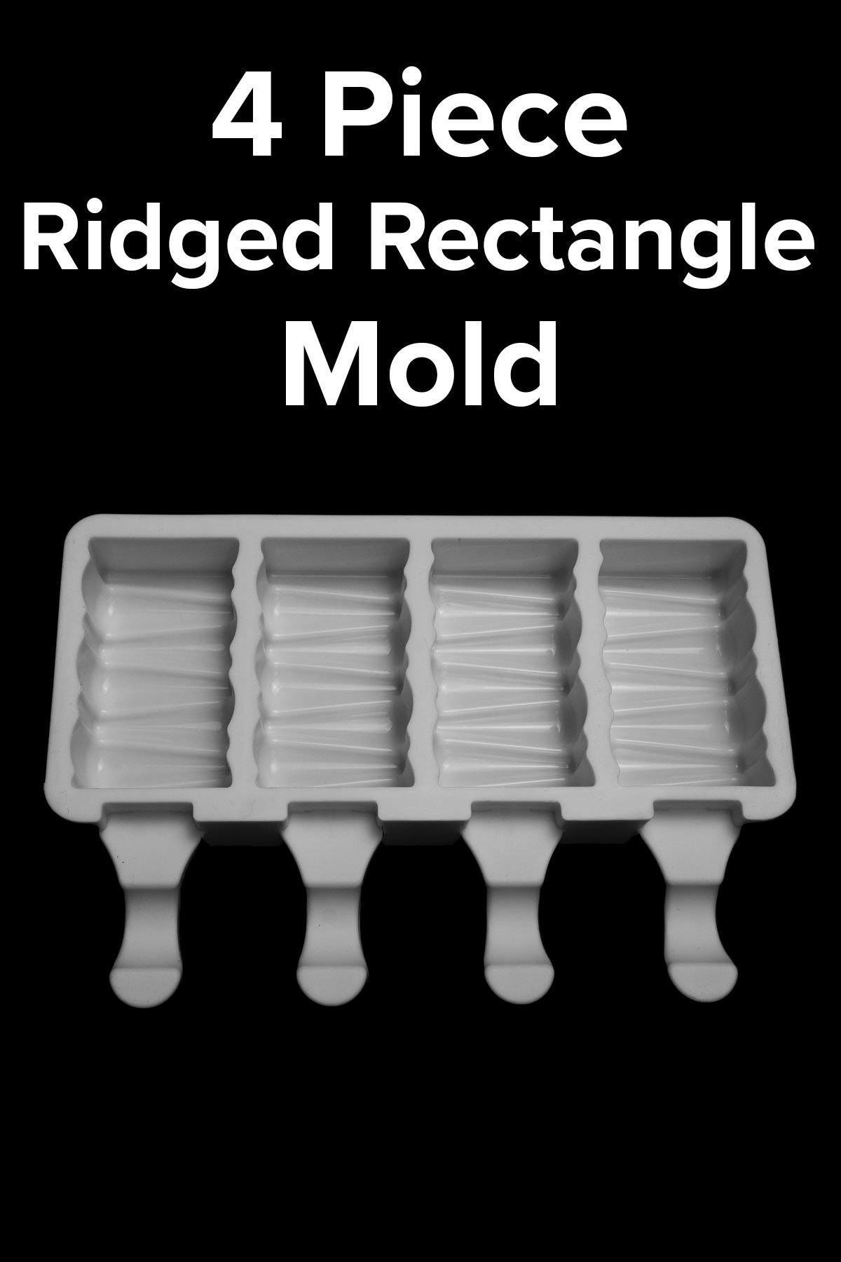 Ridged Rectangle Cakesicle Mold - 4 Cavity Sprinkly