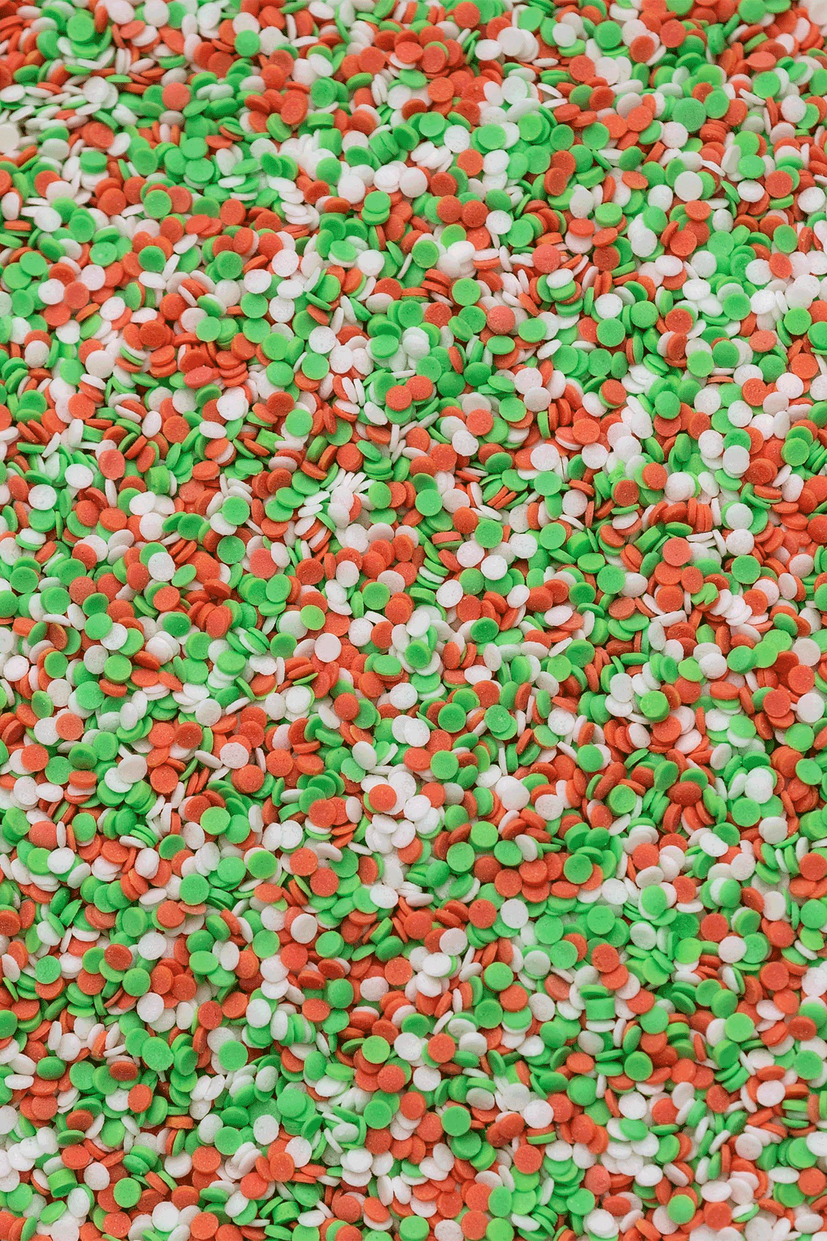Sugar Confetti - Red, White & Green Sprinkles Sprinkly 
