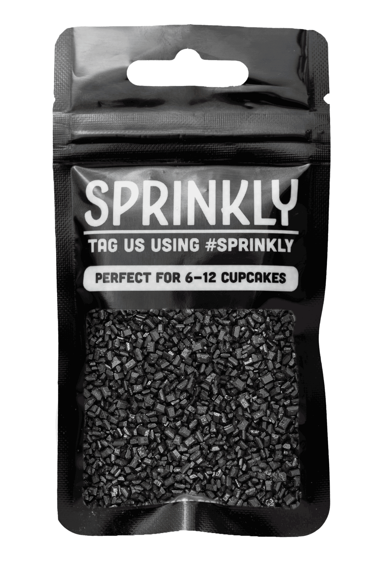 Sugar Crystals - Black Sprinkles Sprinkly 30g Sample Packet