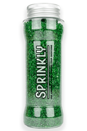 Sugar Crystals - Green Sprinkles Sprinkly 175ml/6oz Pot
