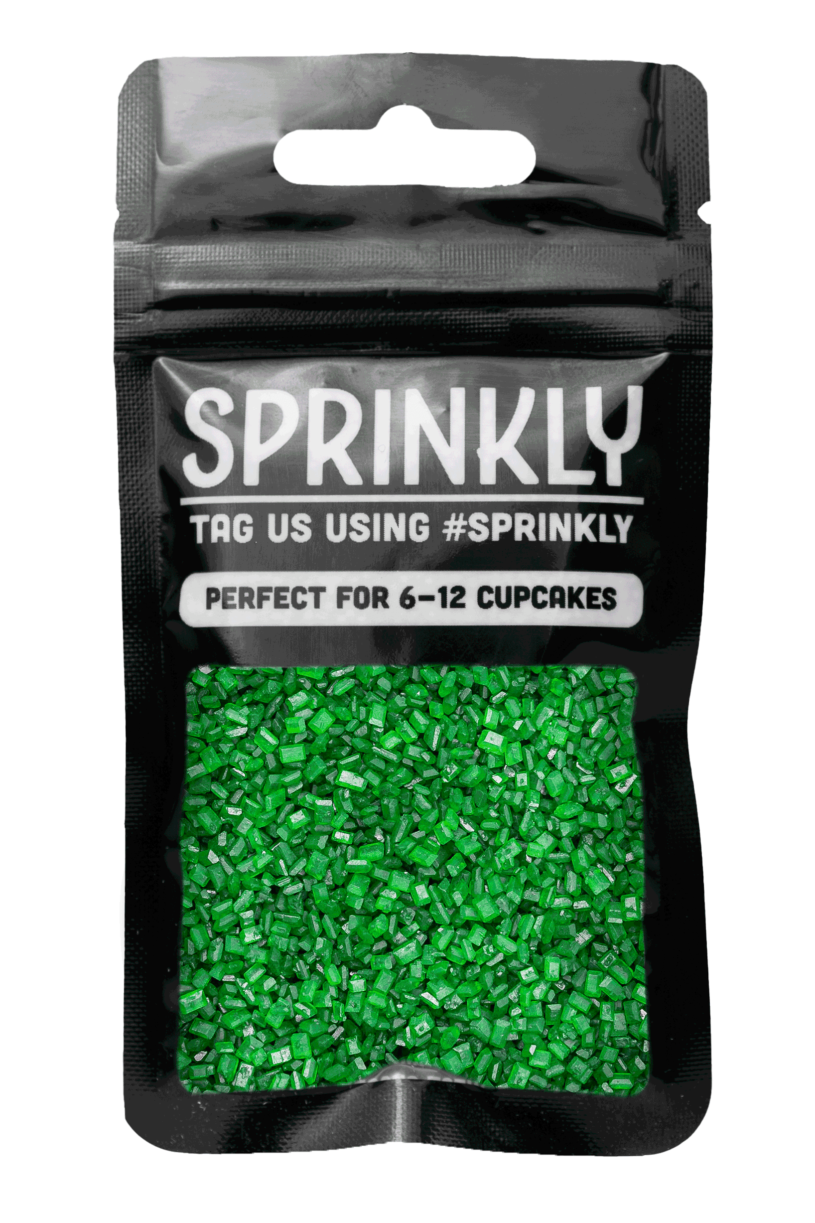 Sugar Crystals - Green Sprinkles Sprinkly 30g Sample Packet