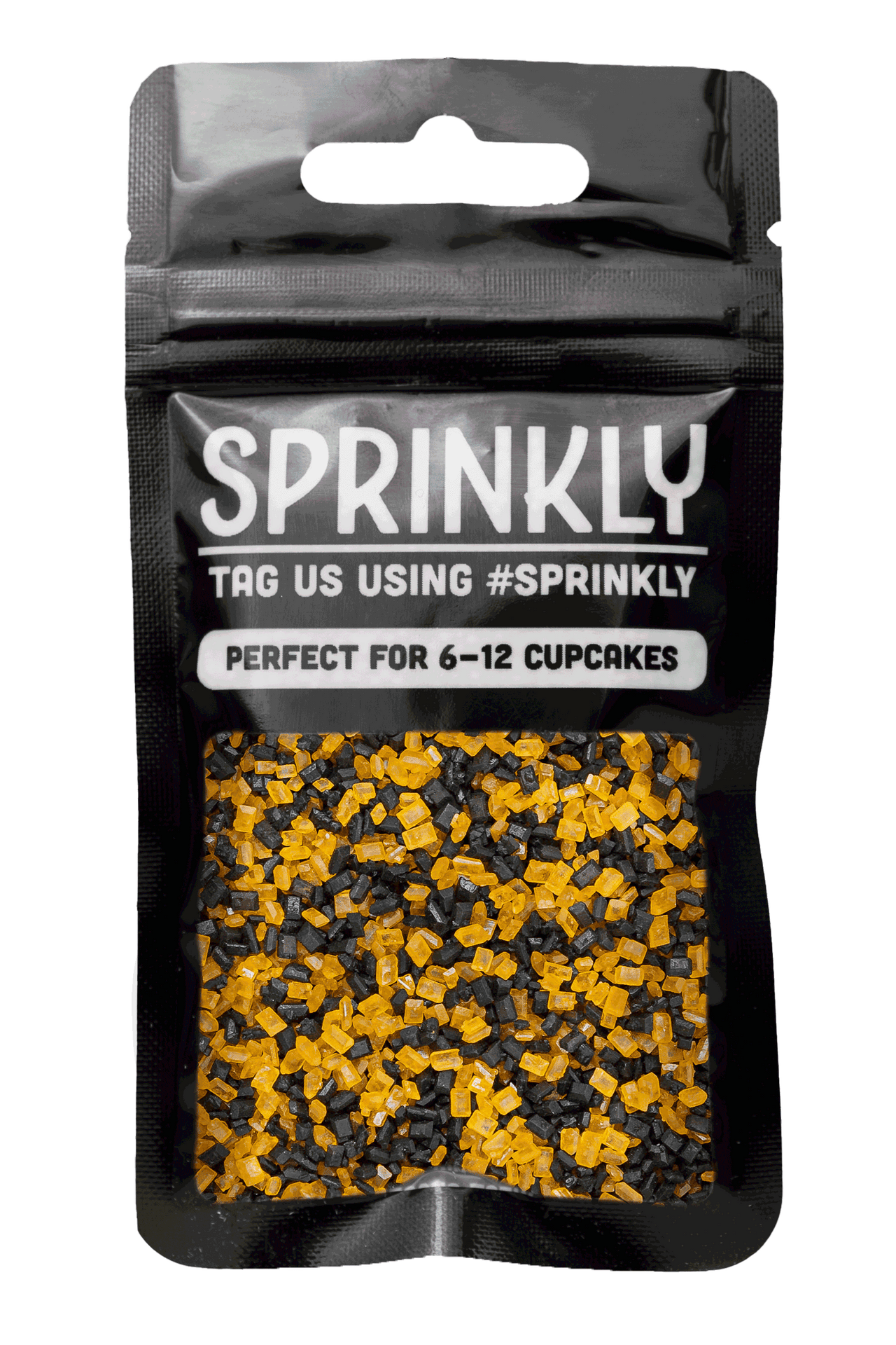 Sugar Crystals - Orange & Black (Halloween) Sprinkles Sprinkly 30g Sample Packet