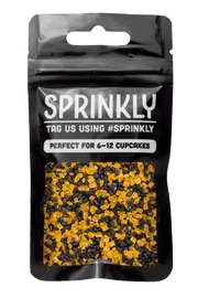 Sugar Crystals - Orange & Black (Halloween) Sprinkles Sprinkly 30g Sample Packet