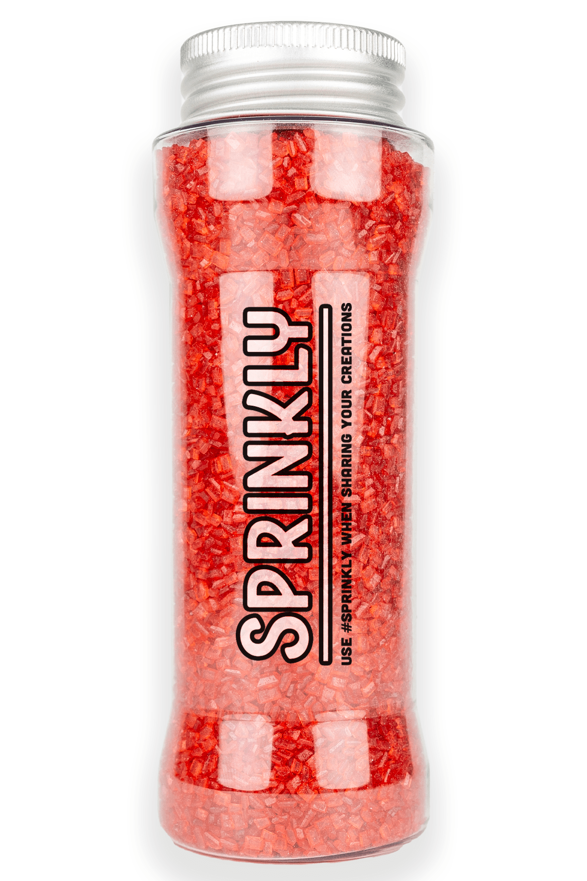 Sugar Crystals - Red Sprinkles Sprinkly 175ml/6oz Pot