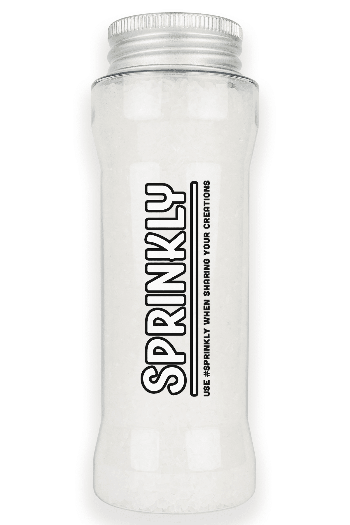 Sugar Crystals - White Sprinkles Sprinkly 175ml/6oz Pot