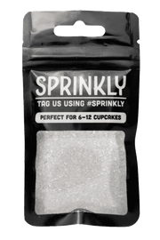 Sugar Crystals - White Sprinkles Sprinkly 30g Sample Packet