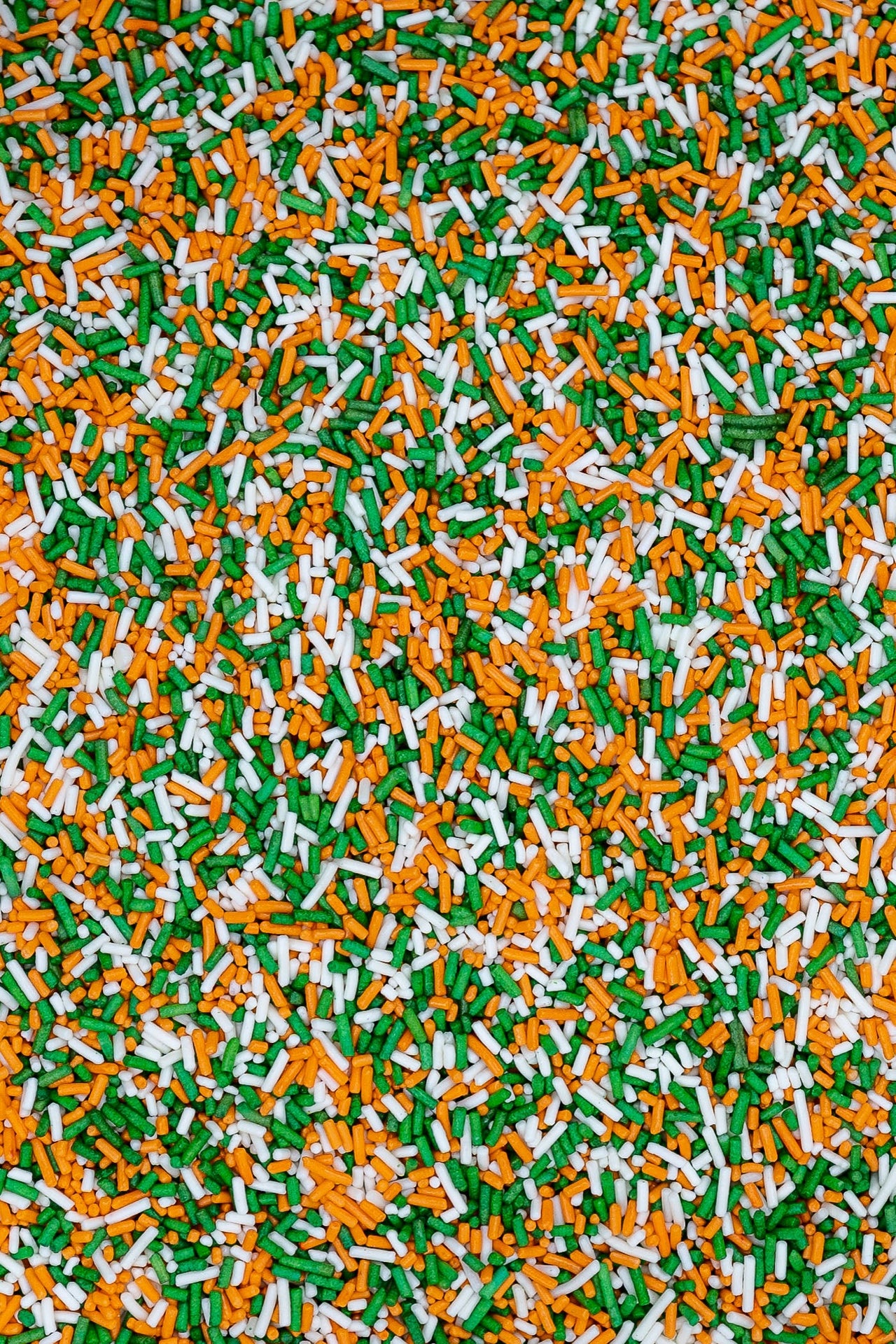 Sugar Strands - Orange, Dark Green & White (St Patricks/Irish ☘️ ) Sprinkles Sprinkly