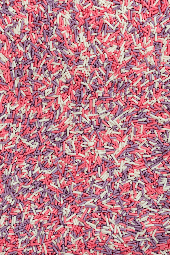 Sugar Strands - Pink, White & Purple Sprinkles SPRINKLY